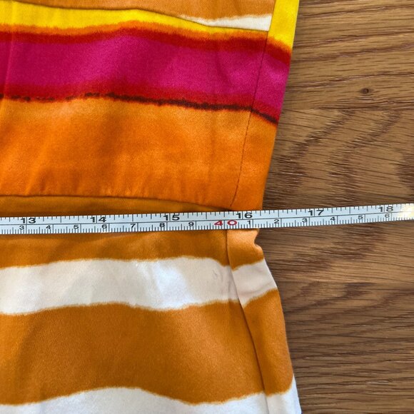 Calvin Klein Multicolor Striped Criss Cross Back Dress Size 14 - Picture 5 of 7